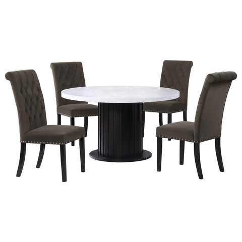 Dark Brown / 5 Pc. Table, 4 Chairs