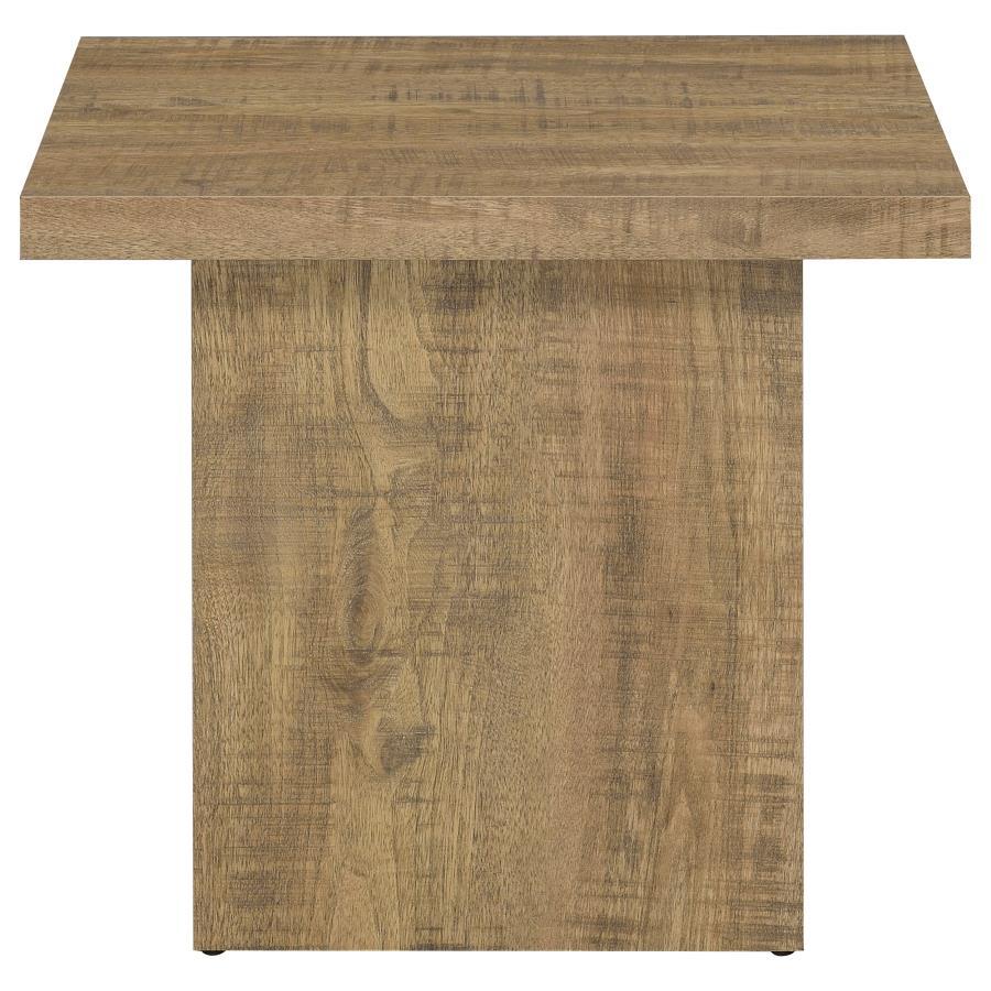 Devar - Square Engineered Wood End Table - Mango Brown