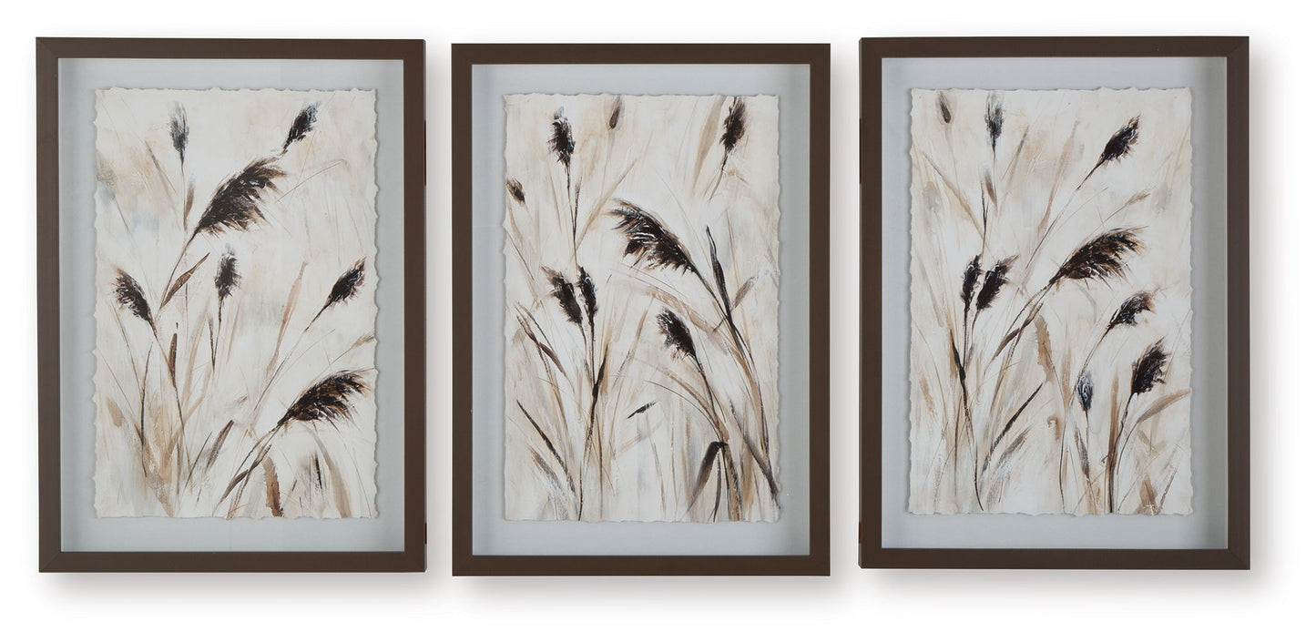 Honslow - Brown / Black / White - Wall Art Set (Set of 3)