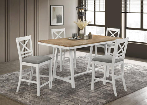 White / 5 Pc. Table, 4 Chairs