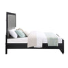 Nicola - Eastern King Bed - Silver Synthetic Leather & Black