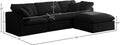 Plush - Velvet Standard Comfort Modular Sectional - Black