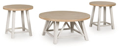 Fawndell - Occasional Table Set (Set of 3) - Antique White / Brown