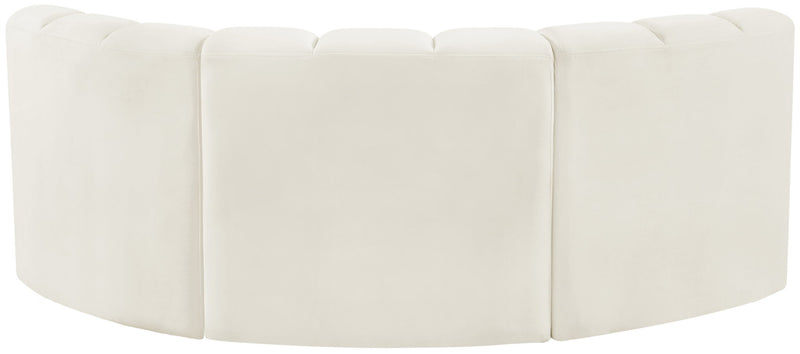 Arc - Velvet 3 Piece Modular U-Shaped Sofa