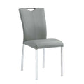 Pagan - Side Chair (Set of 2) - Gray PU & Chrome Finish