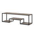 Idella - TV Stand - Rustic Oak & Black Finish