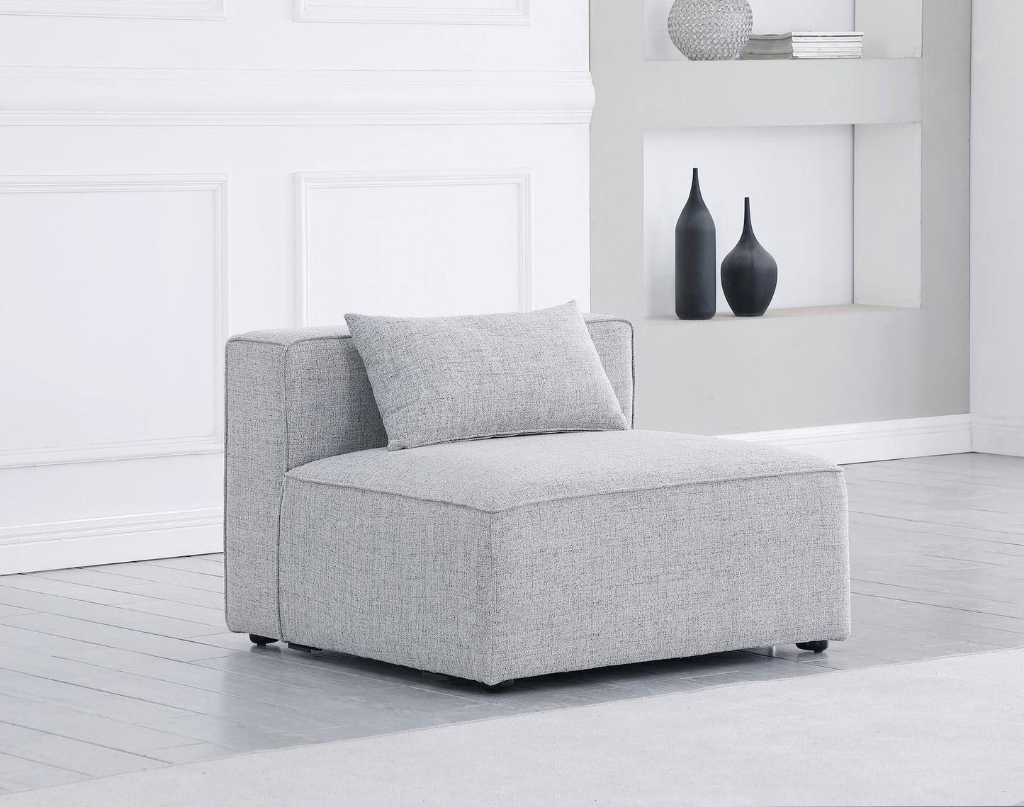 Cube - Linen Armless Chair