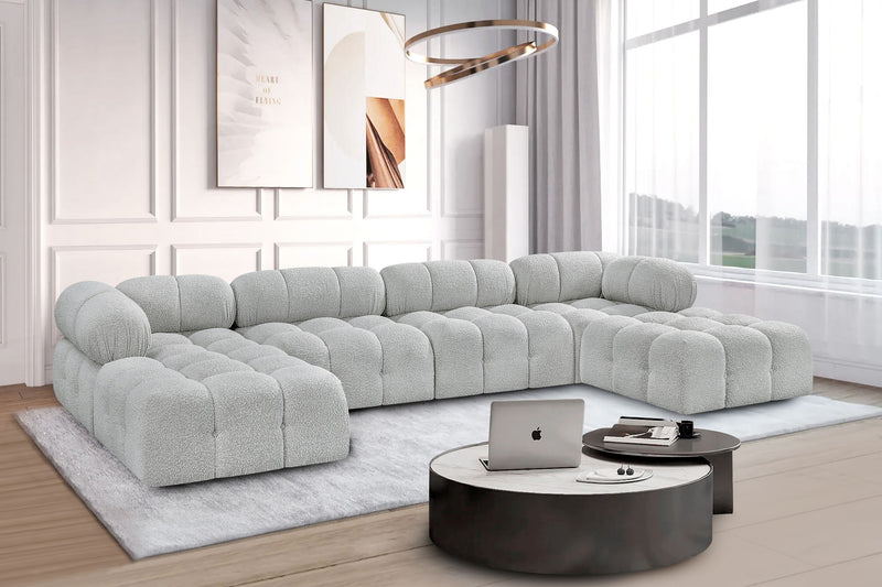 Ames - 6 Piece Fabric Modular U-Shaped Sectional