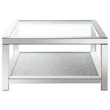 Valentina - Rectangular Coffee Table With Glass Top Mirror