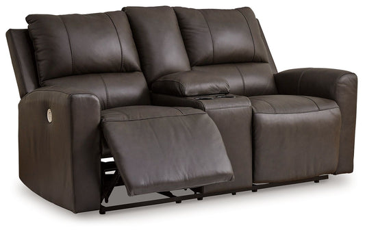 Boxmere - Storm - Dbl Power Reclining Loveseat with Console