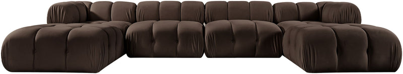 Orin - Velvet 6 Piece Modular Double Chaise Sectional