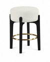 Torino - Backless Counter Stool With Brushed Black Base (Set of 2)