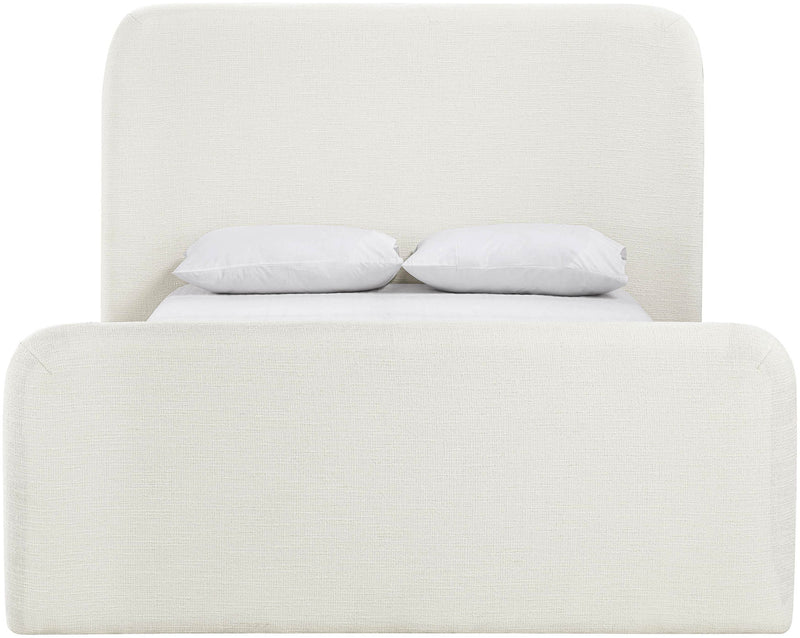 Fira - Linen Textured Fabric Upholstered Bed