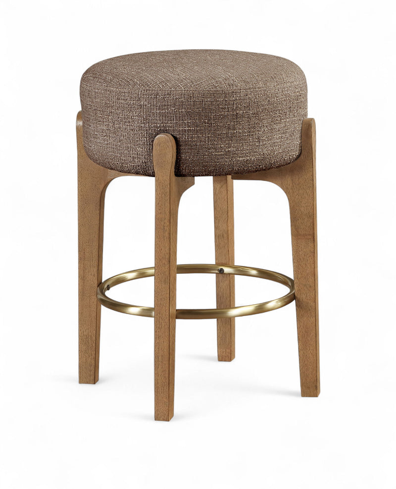 Torino - Backless Counter Stool With Brushed Brown Base (Set of 2)