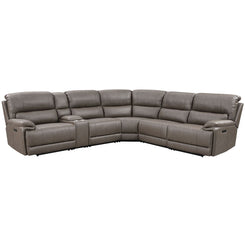 Kantu - Motion Sectional Sofa - Brown Synthetic Leather