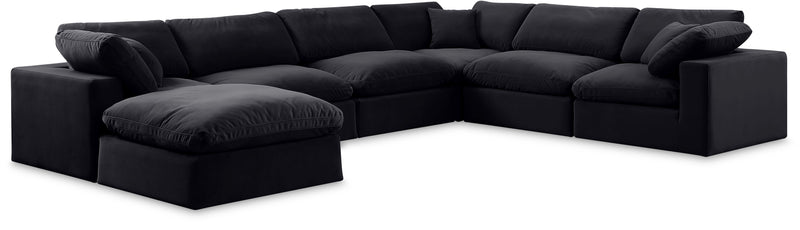 Comfy - 7 Piece Velvet Modular Sectional With Chaise