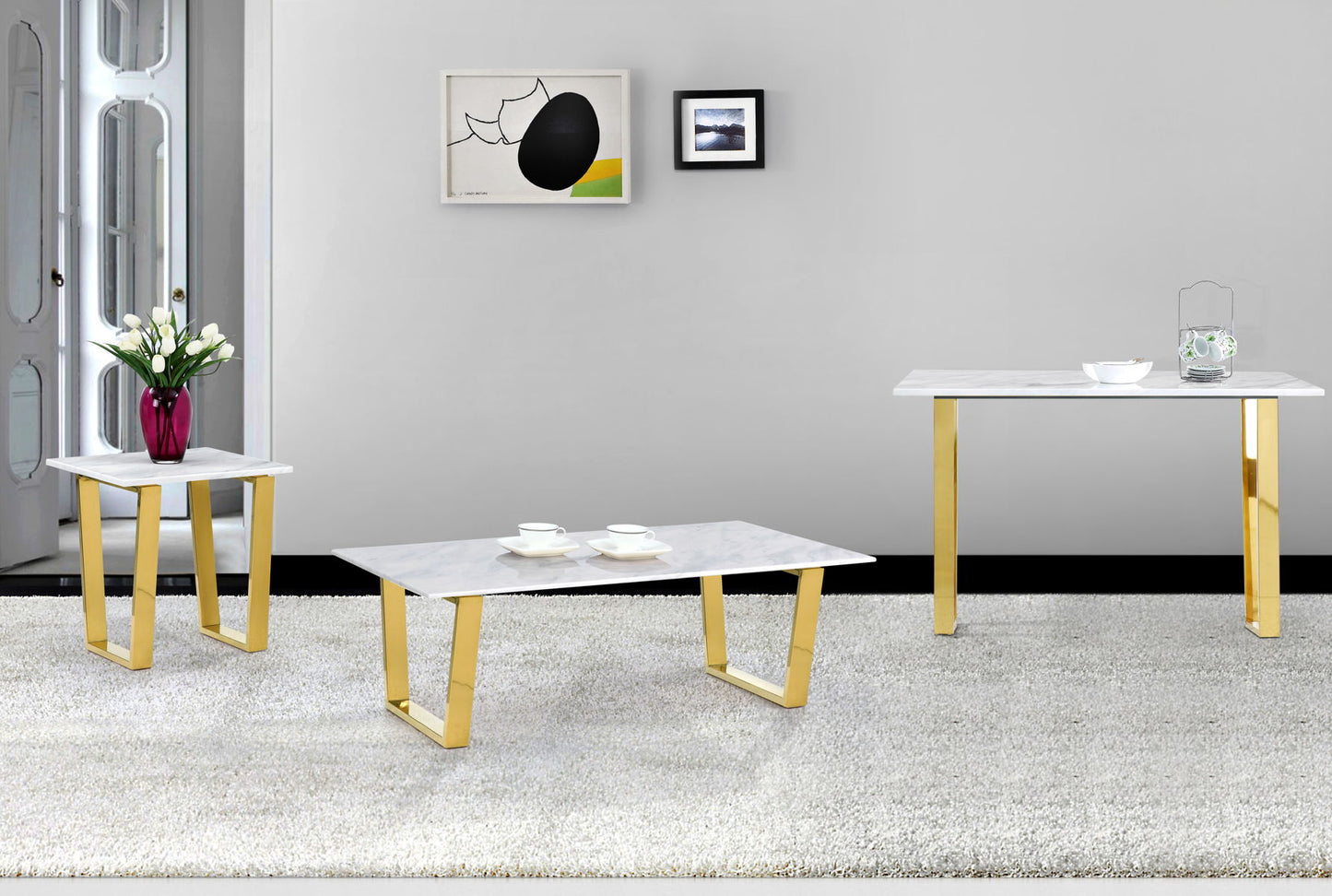 Cameron - End Table - Gold