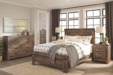 Dark Brown / 6 Pc. - Dresser, Panel Bed, 2 Nightstands / Queen