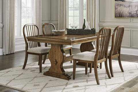 Light Brown / 5 Pc. Table, 4 Chairs