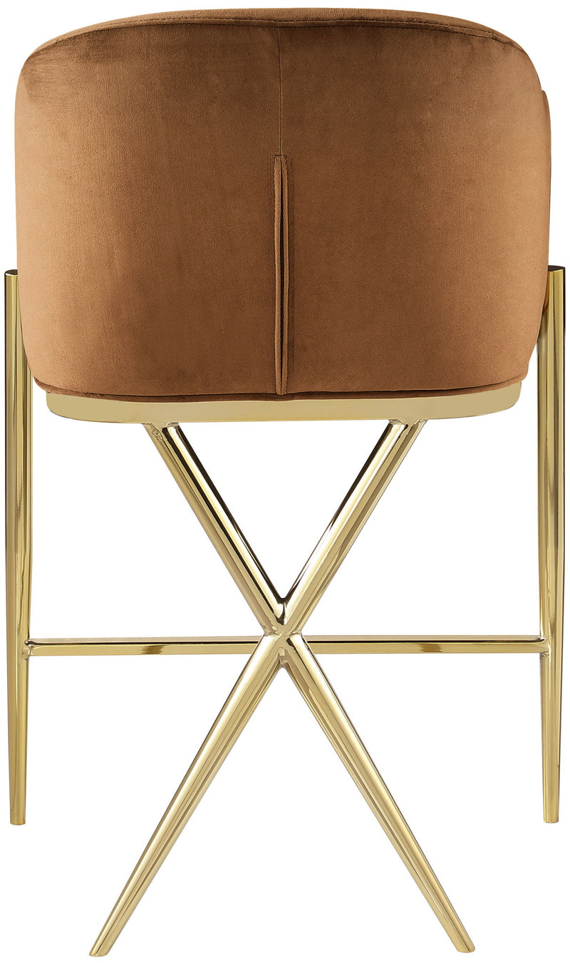 Xavier - Counter Stool with Gold Legs