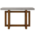 Keven - Sofa Table - Faux Concrete Top & Walnut  Finish