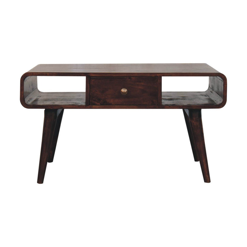 Solid Wood Curved Coffee Table