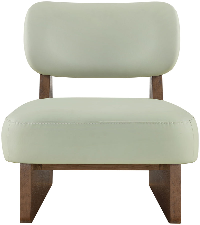 Vetra - Vegan Leather Upholstered Accent Chair With Brown Base