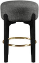 Torino - Backless Counter Stool With Brushed Black Base (Set of 2)