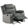 Lesley - Motion Glider Recliner - Gray Corduroy & Velvet