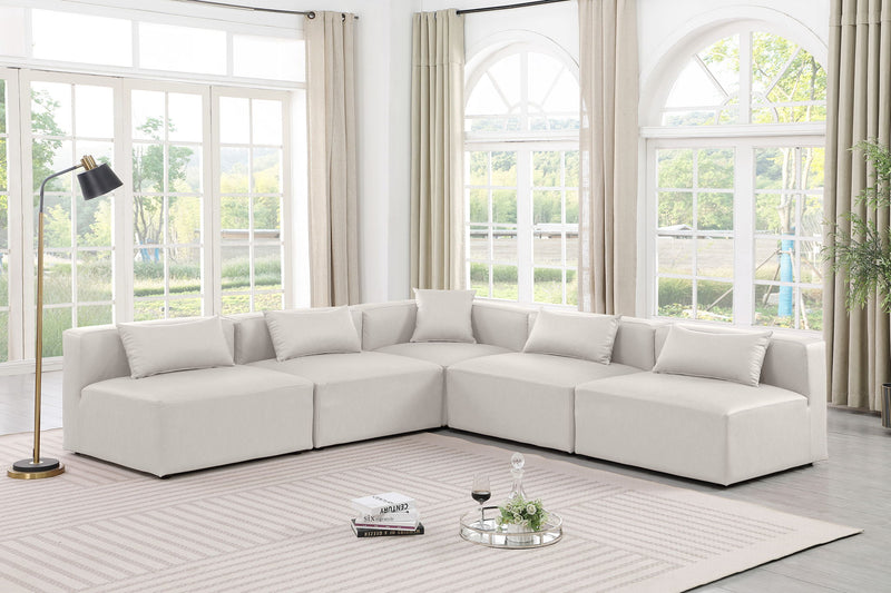 Cube - 5 Piece Modular Corner Armless Sectional