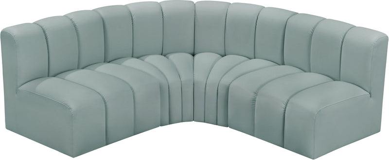 Arc - Faux Leather 4 Piece Corner Modular Sofa