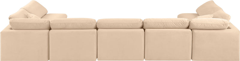 Indulge - Velvet 7 Piece Modular U-Shaped Sectional