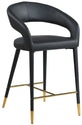 Destiny - Stool - Black- Faux Leather