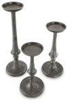 Eravell - Candle Holder Set (Set of 3) - Pewter Finish