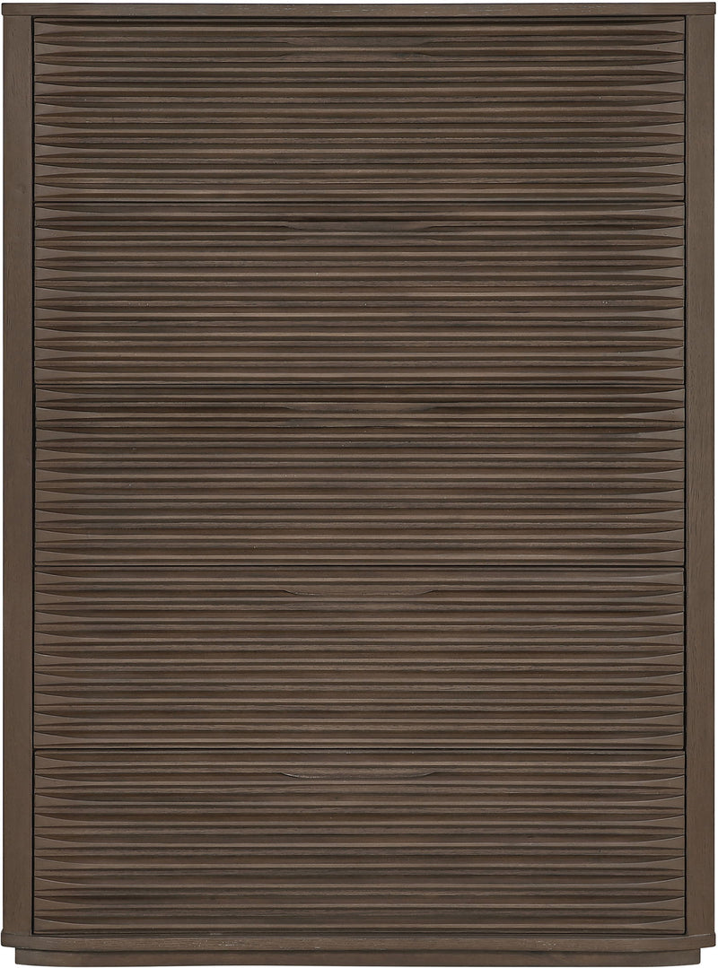 Morino - Oak Veneer And Solid Wood Chest - Brown