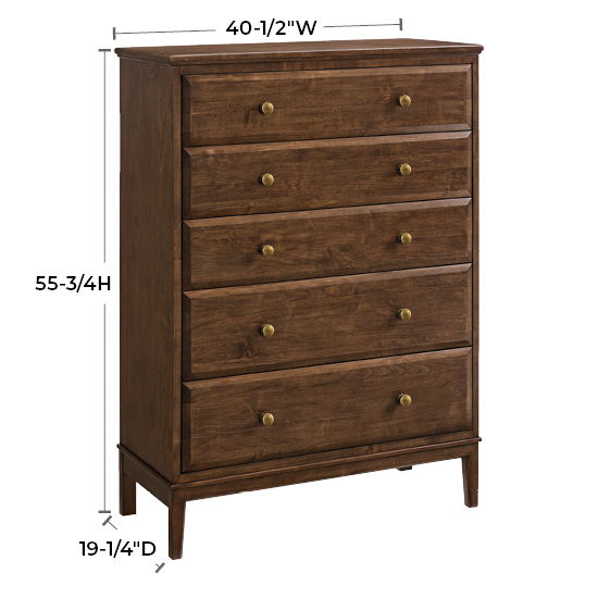 Virginia - 5-Drawer Chest - Americano