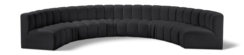 Arc - Faux Leather 8 Piece U-Shaped Modular Sofa