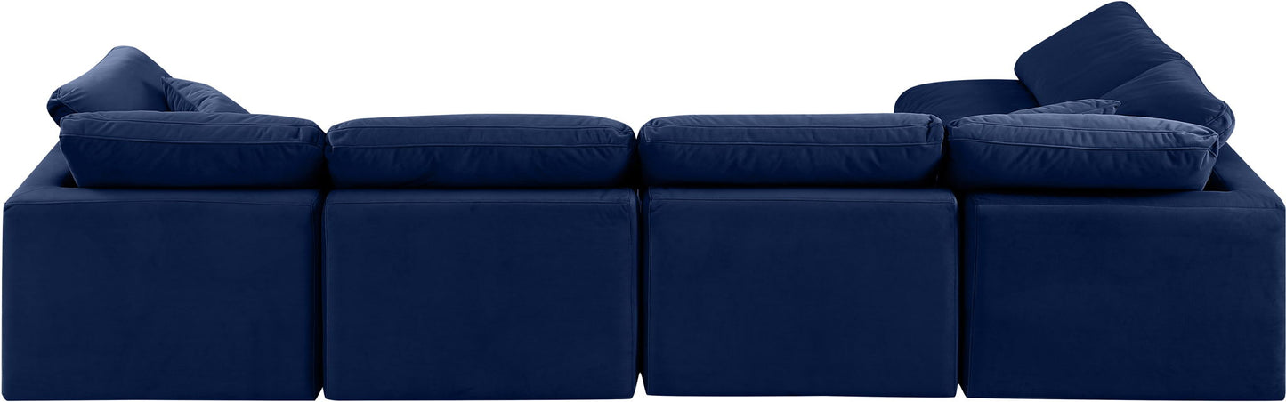 Indulge - Velvet 5 Piece Modular Sectional