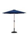 Fiji - Aluminum Patio Umbrella With Round Black And Teak Base