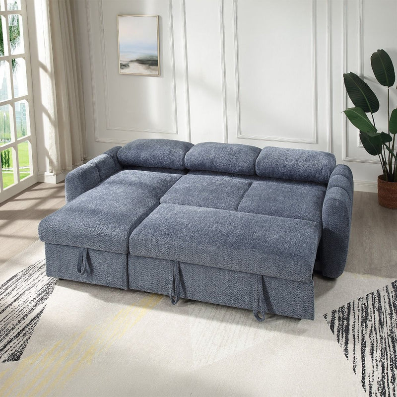 Nuriel - Reversible Sectional Sofa With Sleeper & Storage