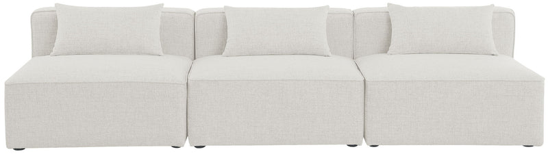 Cube - Linen Modular 3 Seat Armless Sofa