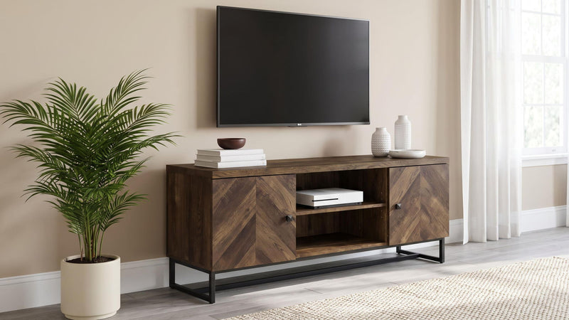 Myles 2-door Engineered Wood 60-inch TV Stand Rustic Oak