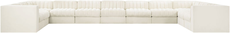Rummi - Velvet Performance Fabric Upholstered 11 Piece Modular Sectional