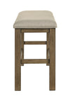 Cockrell - Counter Height Bench - Light Brown / Beige