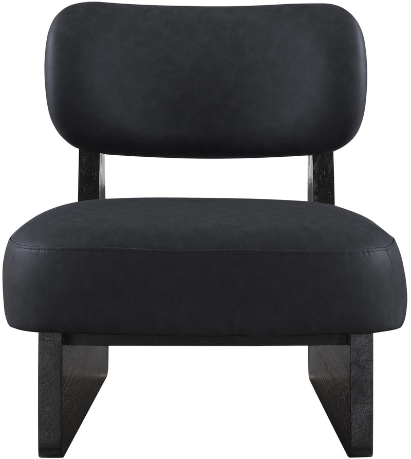 Vetra - Vegan Leather Upholstered Accent Chair With Black Base