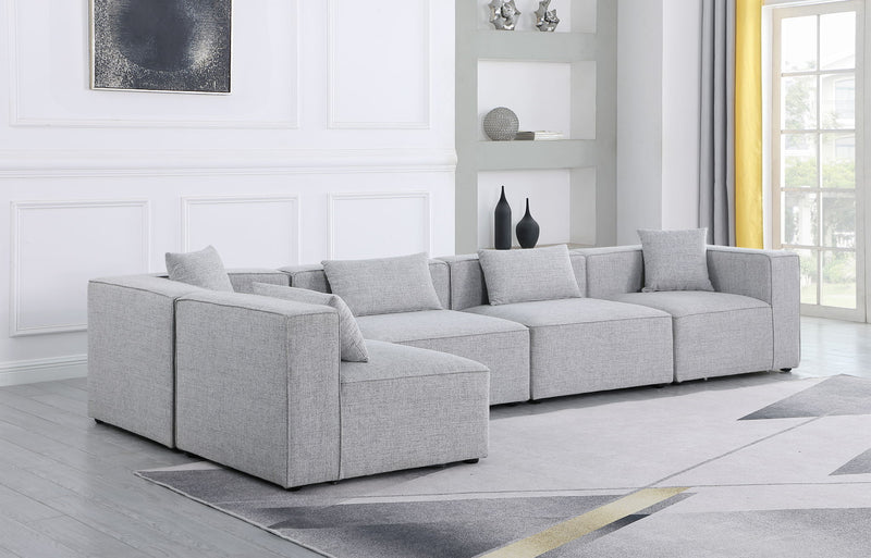 Cube - Linen 5 Piece Modular Sectional