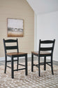 Valebeck - Black / Brown - Barstool (Set of 2)