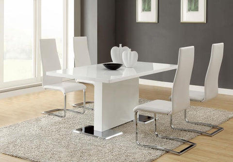 White / 5 Pc. Table, 4 Chairs