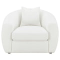 Isabella - Faux Sheepskin Upholstered Accent Chair Natural - Ivory