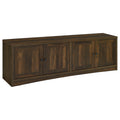 Laughlin - 4 Door Engineered Wood TV Stand - Dark Pine